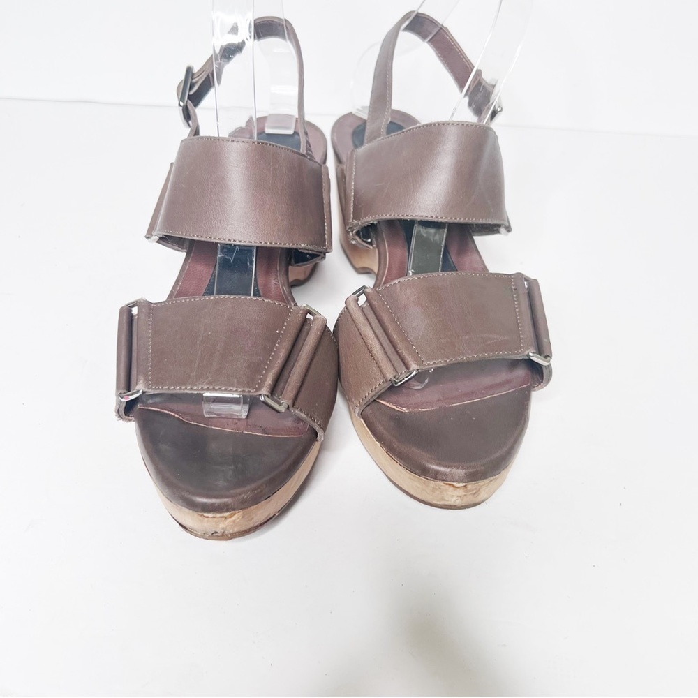 Marni Brown Leather Platform Sandals Size 9 Women’s - Picture 4 of 6